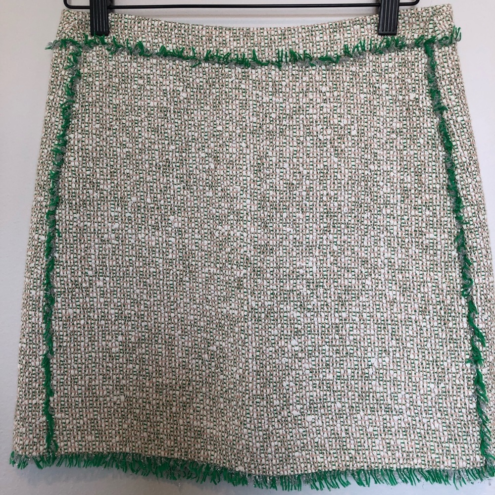 J. Crew Linen + Tweed Mini Skirt, Size 0